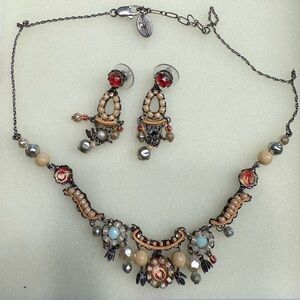 Ayala Bar Vintage Multicolor Necklace and Earring Set